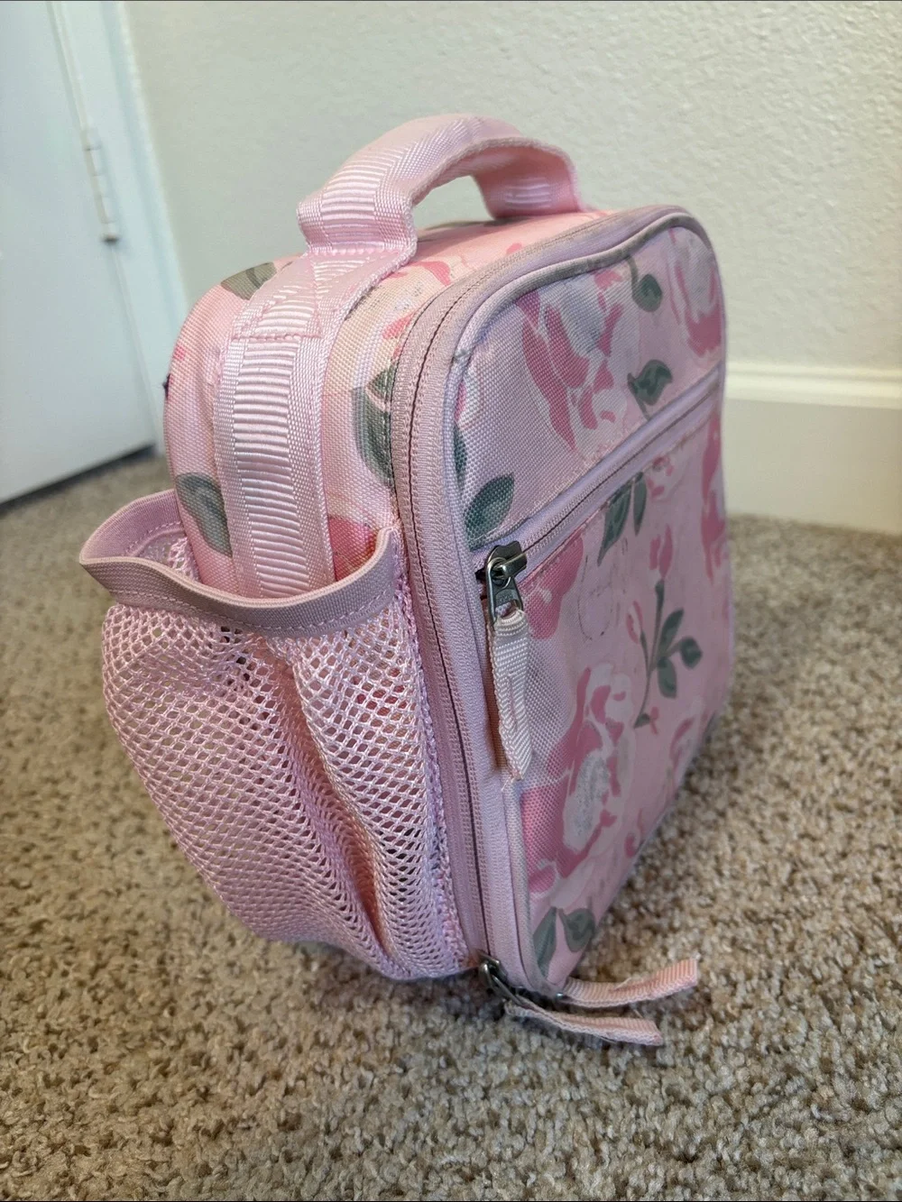 Pottery Barn Insulated Pink Floral Zip Up Lunch Box | school | girly | basics